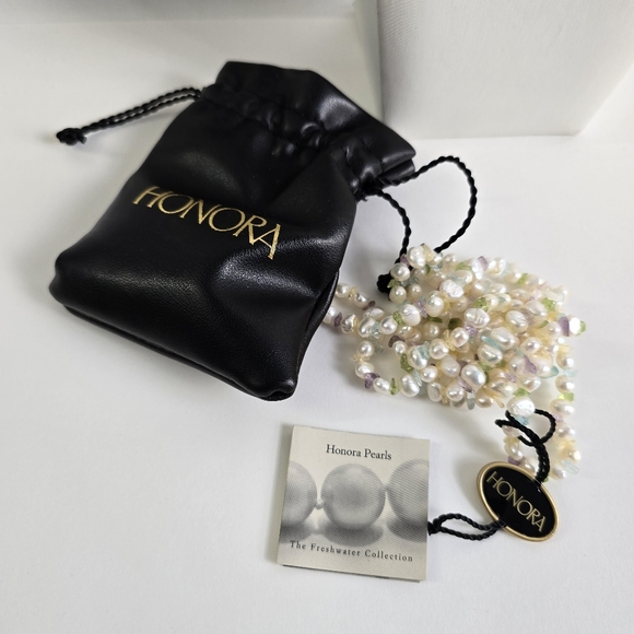 Gorgeous Pearl & Tourmaline XL strand Necklace - Multicolor